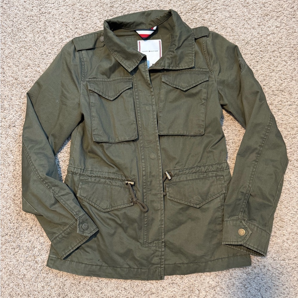 Tommy Hilfiger Olive Green Women's Utility Jacket XXS